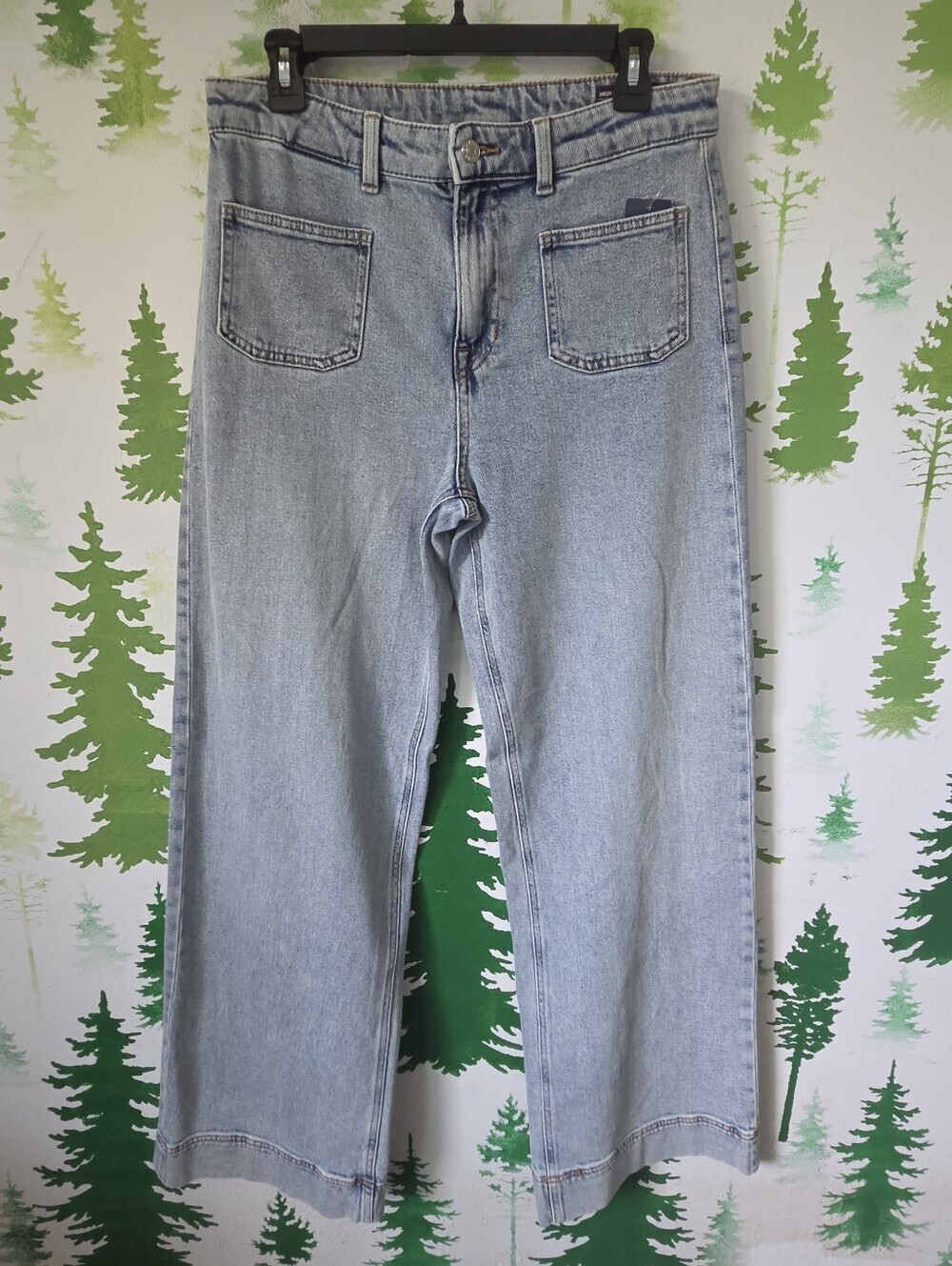 Buffalo David Bitton High Rise Wide Leg Jeans